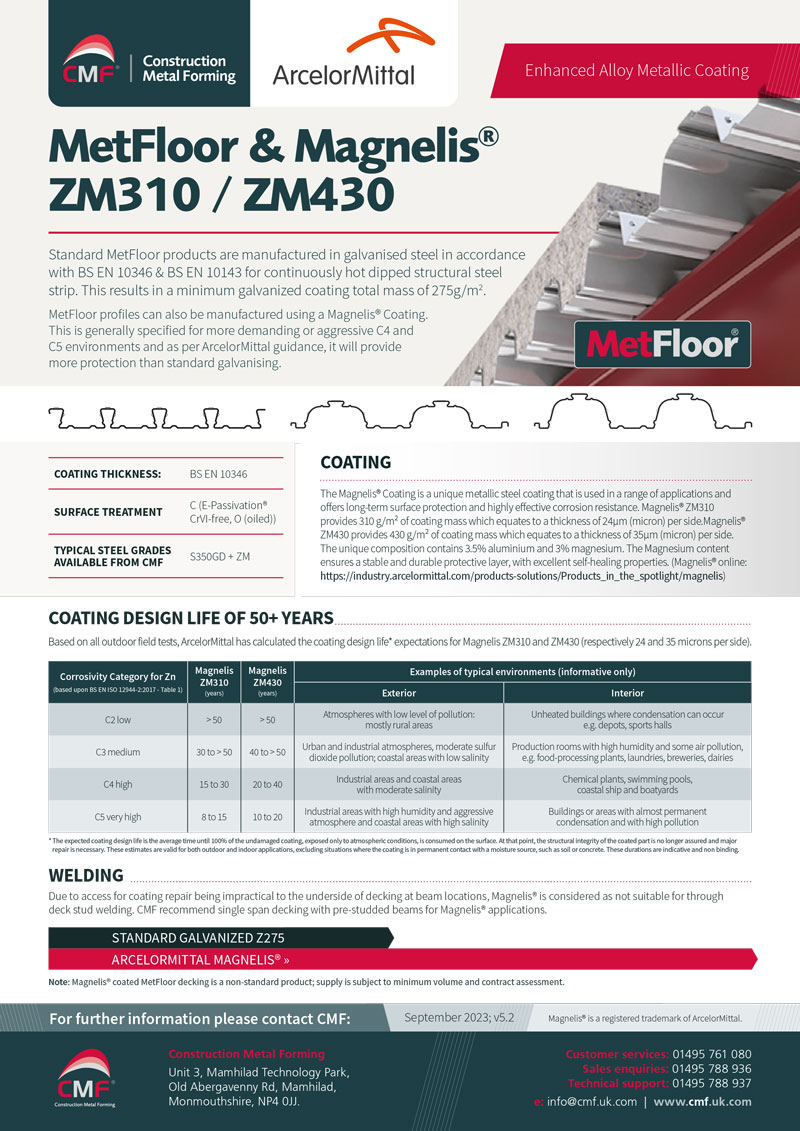 Download MetFloor & Magnelis ZM310 / ZM430 Datasheet